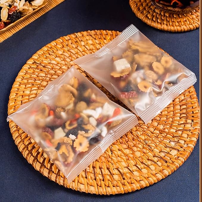 Kidney Tea Ginseng Ten Treasure Tea - 10 Precious Ingredients, Ginseng Five Treasures Tea Bag, Chinese Kidney Care Herbal Tea, Zhu Gen Wubao Cha for Men & Women (10 bags/1Box)