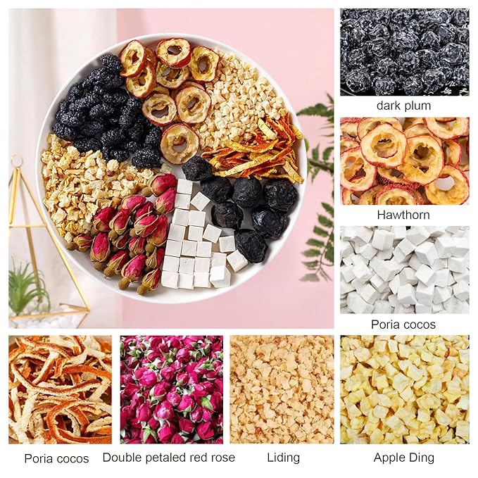 AISDWH Hawthorn Tea - 20 Herbal Tea Bags, Digestive Support, 7 Natural Ingredients incl. Hawthorn & Hibiscus for Heart Health, Caffeine-Free Daily Tea for Men & Womenv