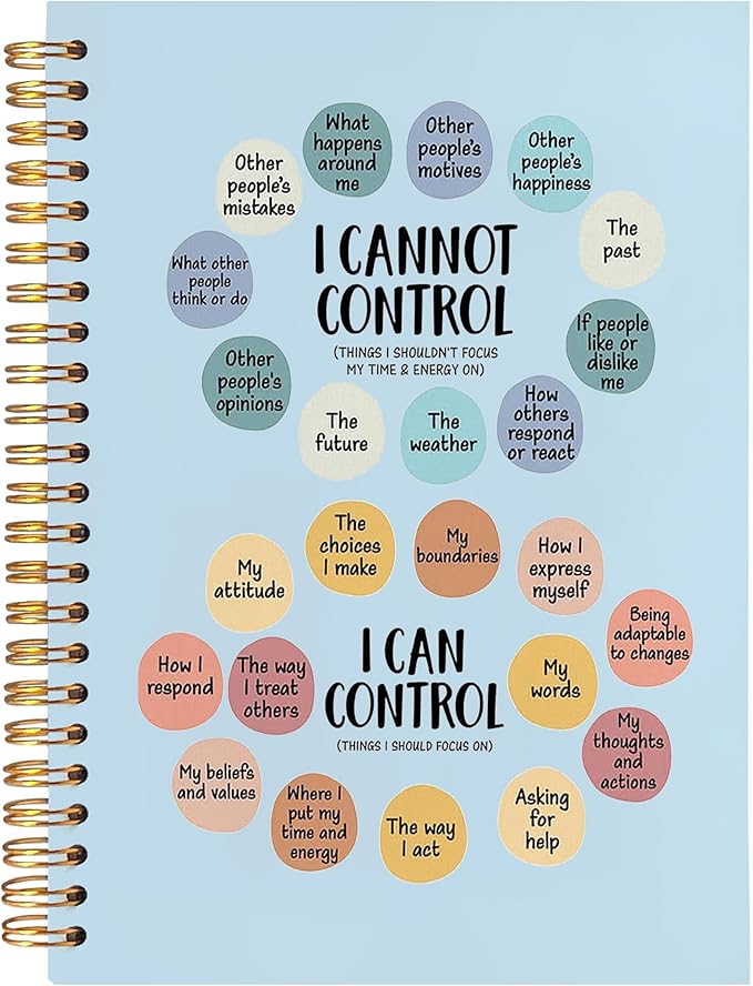 BearCake Notebook Journal, Blue Floral Notebook for Women,Journal for Women, Aesthetic Office Supplies Hardcover Spiral Notebook 5.5x8.3 642