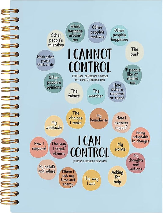 BearCake Notebook Journal, Blue Floral Notebook for Women,Journal for Women, Aesthetic Office Supplies Hardcover Spiral Notebook 5.5x8.3 642