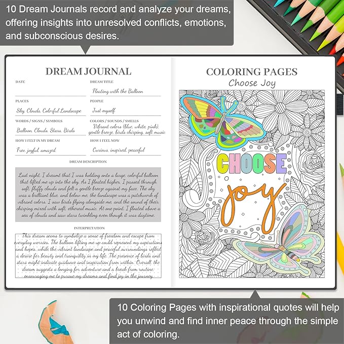Mental Health Journal, 91-Day Self Care Journal for Women Men, Guided Anxiety & Stress Relief Journal with Mood Tracker, Cognitive Behavioral Therapy Journaling with Mental Health Coloring Pages & Dream Log