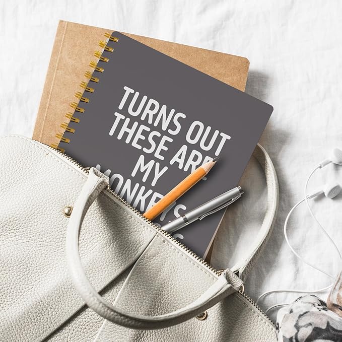 EKGJW Funny Notebooks for Work,Gray Aesthetic Journal, Funny Boss Day Gifts, Boss Gifts for Men Women, Funny Gifts for Boss, Boss Office Decor, Spiral Notebook 5.5x8.3 Inch