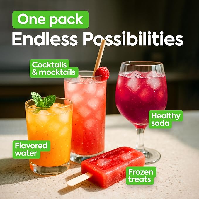 Frubemix Sea Buckthorn & Thyme – Honey Sweetened, Purée-Based Drink Mix | No Artificial Flavors | Sparkling Refreshers, Cocktails & Mocktails | Hot or Iced (10 Count)