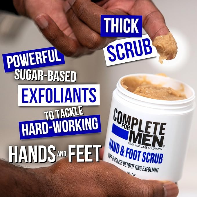 Hand and Foot Scrub: Exfoliating Feet, Hand Exfoliant, Sugar Scrub for Dry Skin, Moisturizing Rough Skin Remover, Ideal for Hands and Feet Care, Scrub for Men