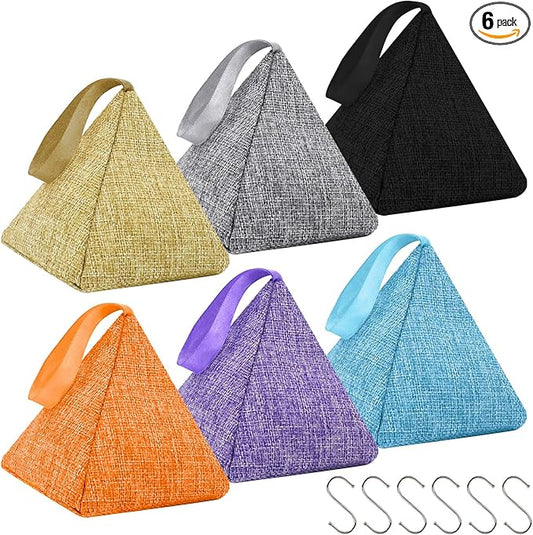 Charcoal Air Purifying Bags 6 Pack×200g Bamboo Charcoal Bags Odor Absorber, for Car Air Fresheners, Odor Eliminator for Home，Shoe Deodorizer - Colorful-Activated Charcoal Odor Absorbers