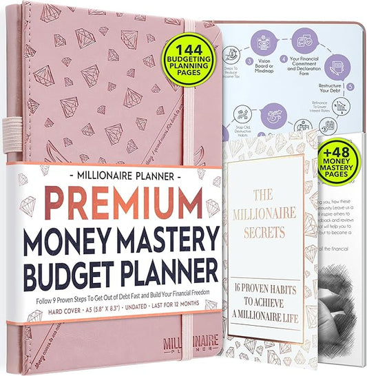 Budget Planner and Monthly Bill Organizer - Finance Planner, 12-Month Journey to Financial Freedom | Bill Payment Tracker Monthly Organizer, Money Saving & Expense Tracker | Undated Budgeting Journal