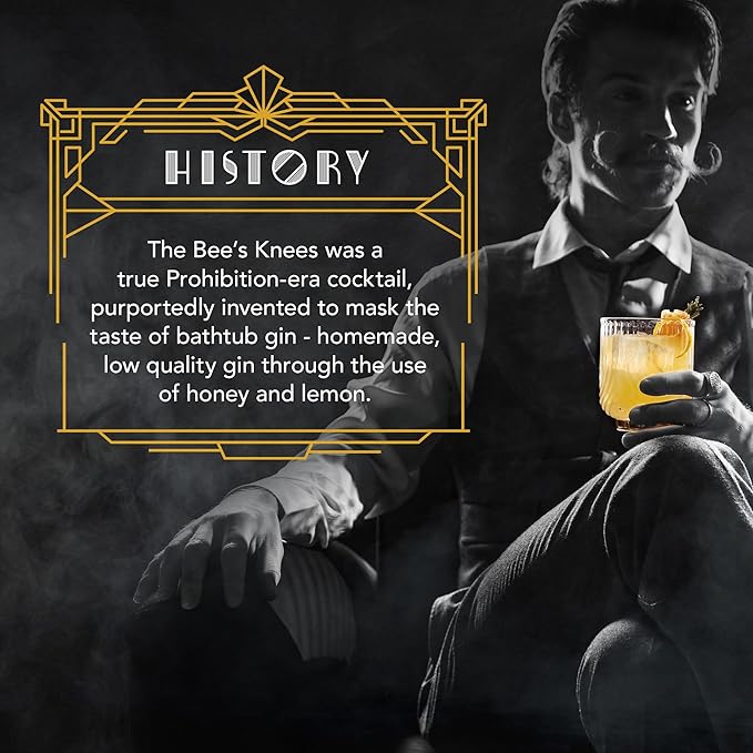 Blind Tiger Bee’s Knees 8-Pack | Honey, Lemon & Juniper Non-Alcoholic Mocktail | Non-Carbonated | Crafted with Natural Ingredients | Mixers, Cocktails, Mocktails | 8.4 fl oz Cans