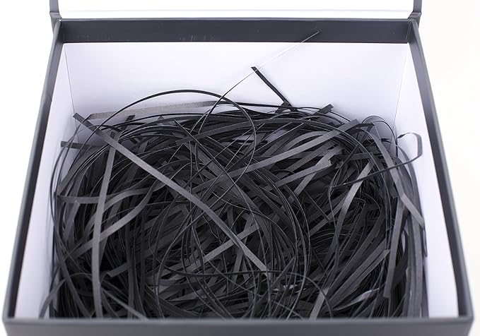 Hallmark Medium Gift Box with Lid and Shredded Paper Fill (Gray 7 inch Box) for Weddings, Graduations, Birthdays, Father's Day, Groomsmen Gifts, All Occasion