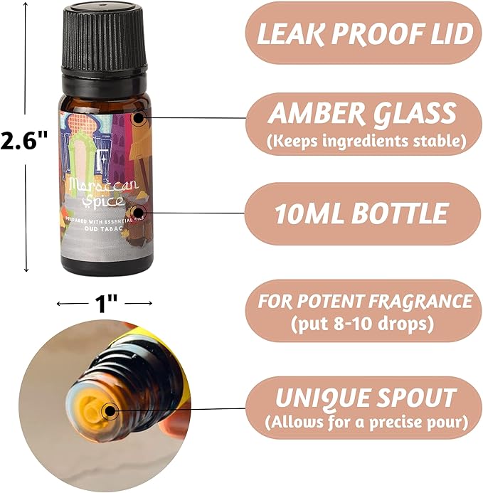 Folkulture Essential Oils for Diffuser Oil | Essential Oils Set of 3 Fragrance Oil Diffuser Oils | Diffuser Oils Scents for Home | Fragrance Oil for Diffuser | Oud Rose & Oud Tabac