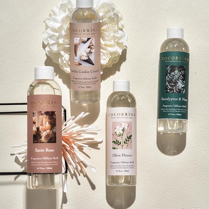 Cocorrína Reed Diffuser Refill - Cashmere Vanilla 6.7 oz / 2 Packs Reed Diffuser Oil Refill