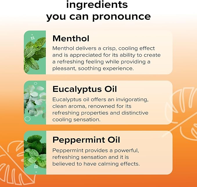 BoomBoom Nasal Stick | Vapor Flow Technology | Cool Refreshing Sensation | Natural Mood Boost | Simple Ingredients | Essential Oils + Menthol Inhaler (Mint, Wintermint, Tropical, Lavender)