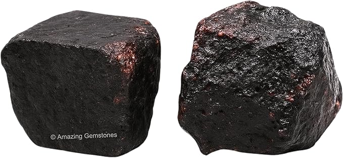 Amazing Gemstone Garnet Raw Crystals and Healing Stones, Natural Rocks for Tumbling - DIY Raw Stones and Crystals, 2 Pieces
