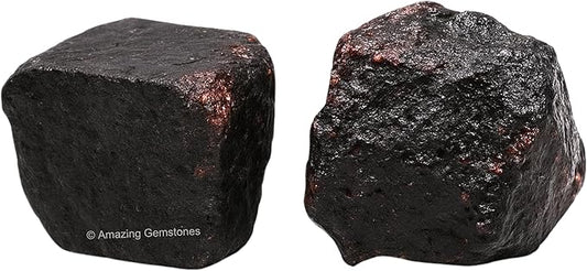 Amazing Gemstone Garnet Raw Crystals and Healing Stones, Natural Rocks for Tumbling - DIY Raw Stones and Crystals, 2 Pieces