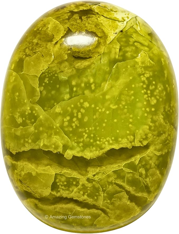 Amazing Gemstone Green Opal Crystals and Healing Stones - Large Palm Stone Crystals Piedra - Crystal for Good Luck, Balanced Positive Energy, Meditation - Unique Stocking Stuffers Gifts for Women, Men