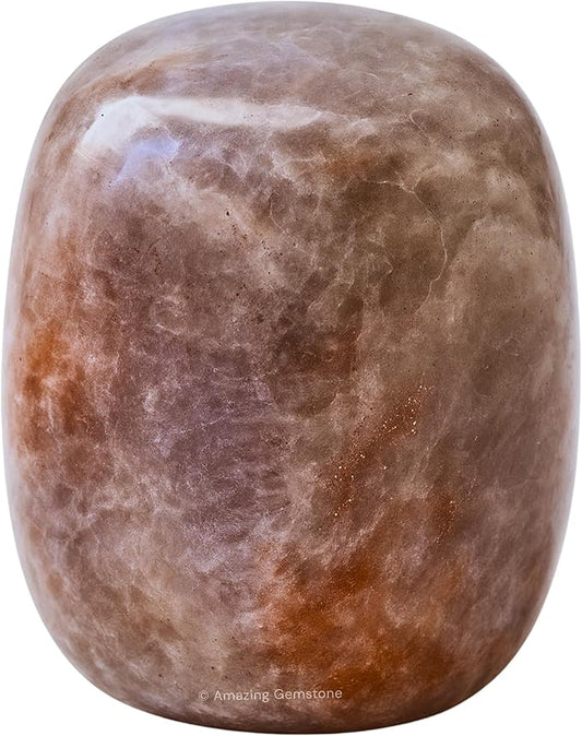 Amazing Gemstone Sun Moonstone Crystals and Healing Stones Tumbled - 1 Oz Sun Moonstone Stone, Natural Healing Stones for Energy Balance, Stress Relief - Polished Gems Rocks