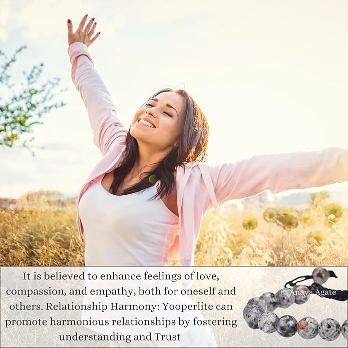 Energy Protection Crystal Handmade Adjustable Bead Bracelet Perfect for Men, Women’s Gift - Gemstone Healing Stretch Bracelet Pulsera Para Hombre Mujer Stocking Stuffer