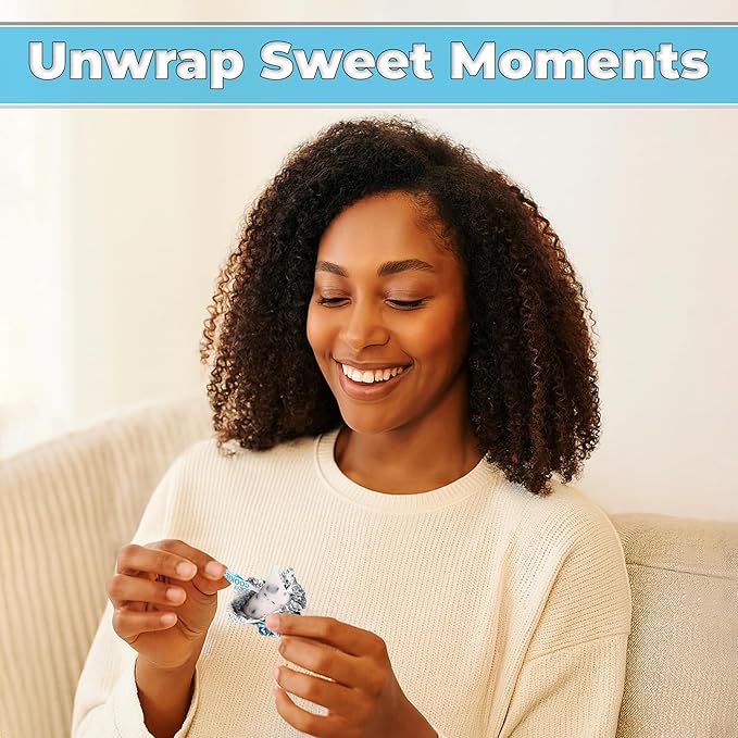 Cookies & Cream Kisses, 5lb Pack of Cookies & Cream.Chocolate Individually Wrapped, Ideal Blue Candy Bulk for Parties and Gatherings, Perfect Kisses Chocolates for Candy Buffets, Gift Baskets, and Sweet Treats