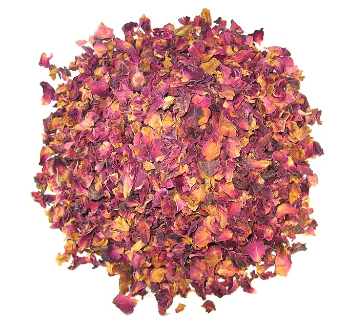 Greenhilltea Premium Dried Rose Petals - Caffeine Free Rose Tea - Edible Flowers for drinks, Baking, Desserts, Cocktails, Wedding Toss & Herbal Tea Infusions 1 LB