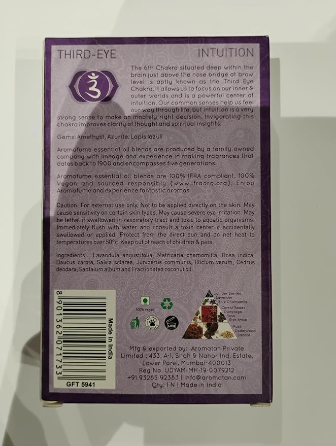 7 Chakra Essential Oil Roll-On Blend Gift Set by Aromafume | 7x 6ml/0.2 fl oz | Aromatherapy Oils for Meditation, Chakra Balance | Yoga & Reiki Gifts | Essential Oil Set for Plexus, Root Chakra & more