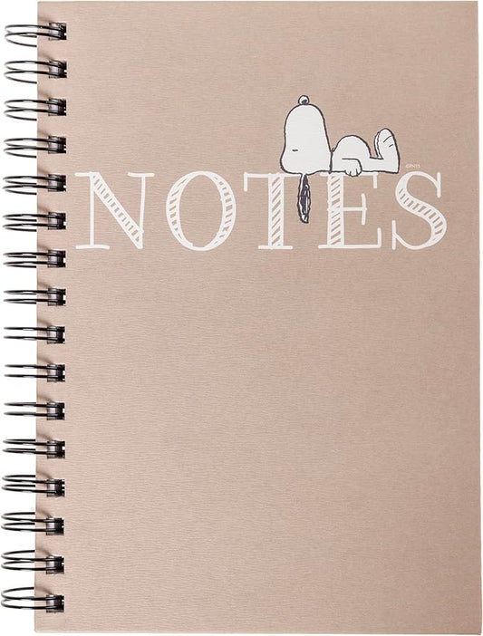 Graphique Snoopy Hardbound Spiral Journal, 160 Ruled Pages Hard Cover Notebook, Diary, Lists, Record Month and Date, Premium Paper, 6” x 8”