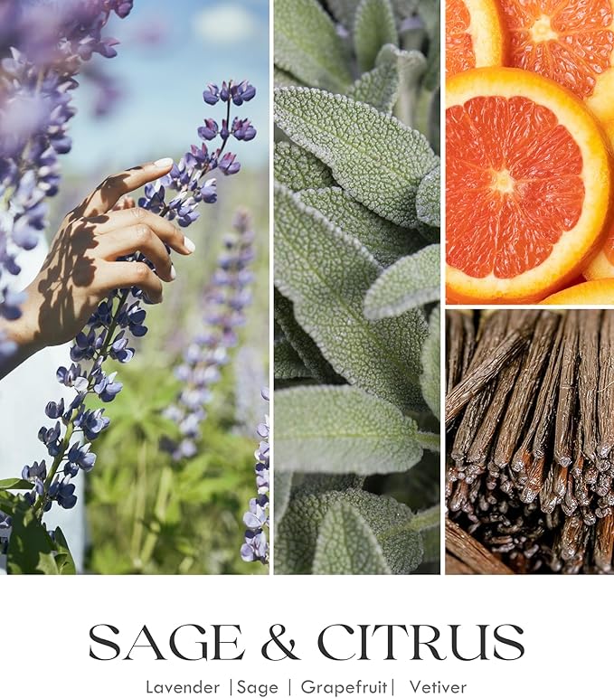 AOOVOO Sage Scented Candles for Women - Aromatherapy Candle with Crystals Inside, 10oz Soy Candles for Home Scented, Birthday Gifts Mothers Day Candle for Women Mom