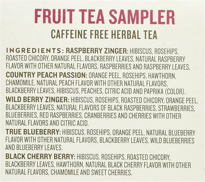 Celestial Seasonings Fruit Tea Sampler Tea Bags, 18 ct, 2 pk