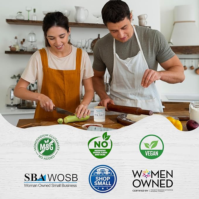 FLORIDA PURE Salted Butter Sea Salt - 80+ Mineral Sea Salt, Natural, Unrefined, Non Iodized - for Baking, Cooking, Seasoning & Enhancing Taste - Hand-harvested Flaky Sea Salt (4.5oz Jar)