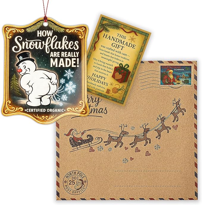 Christmas Ornament 2025 - Snowman Ornament, Snowman Ornaments for Christmas Tree, Acrylic Christmas Ornaments, Suncatcher Effect Window Hanging, car Hanging RUSATEN Snowflakes