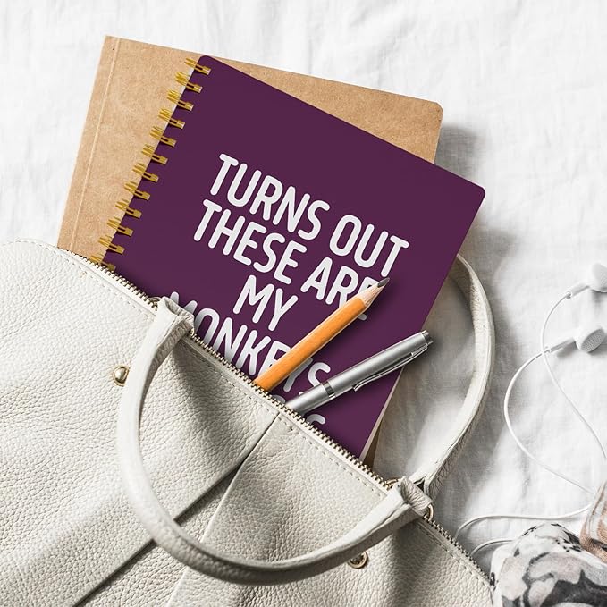 EKGJW Funny Notebooks for Work,Violet Aesthetic Journal, Funny Boss Day Gifts, Boss Gifts for Men Women, Funny Gifts for Boss, Boss Office Decor, Spiral Notebook 5.5x8.3 Inch