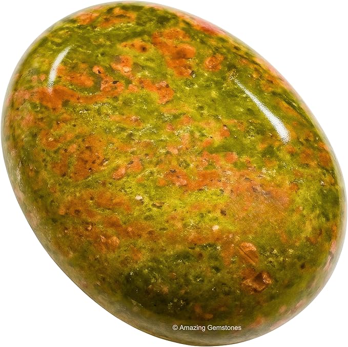 Amazing Gemstone Unakite Crystals and Healing Stones - Large Palm Stone Crystals Piedra - Crystal for Good Luck, Balanced Positive Energy, Meditation - Unique Stocking Stuffers Gifts for Women, Men