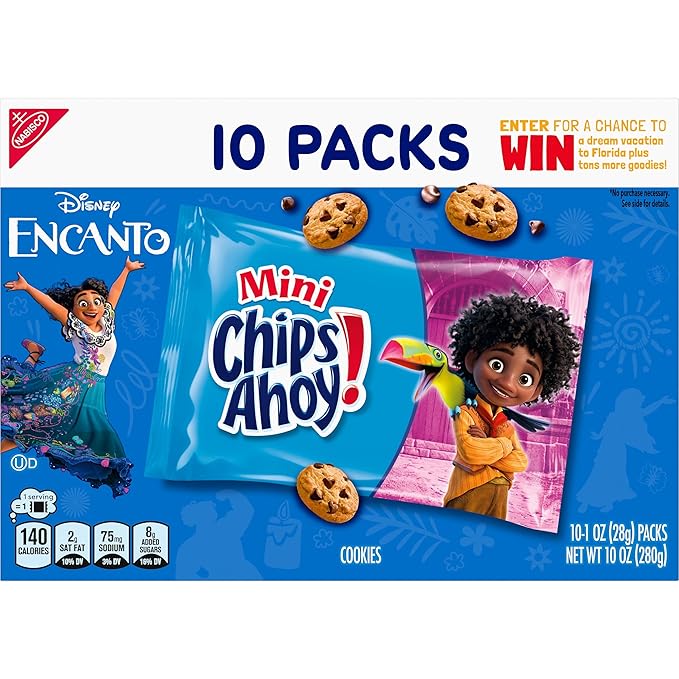 CHIPS AHOY! Mini Original Chocolate Chip Cookies, 10 Snack Packs