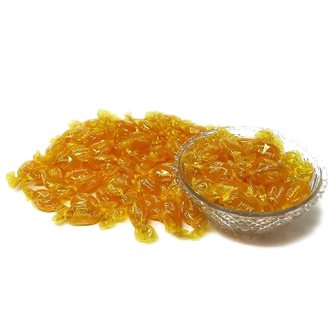 Honey Filled Hard Candy - 1 lbs - Flavored Classic Bon Bons Filled with Real Honey - American Vintage Candy Snack Assortment- Individually Wrapped, 16 oz. (Pack of 2)
