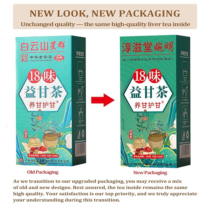 Daily Liver Care Tea, 18 Flavors Liver Tea with 18 Different Herbs for Better Liver, Natural Herbal Tea for Liver (2 Boxes 60 Bags)