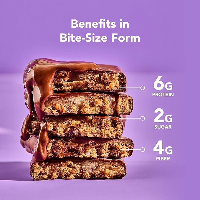 ALOHA Organic Plant Based Protein Bar MINIS |Caramel Chocolate Pecan | 20 Count, 24g Bars | Vegan, Low Sugar, Gluten Free, Low Carb, Non-GMO, Stevia Free, Soy Free, No Sugar Alcohols