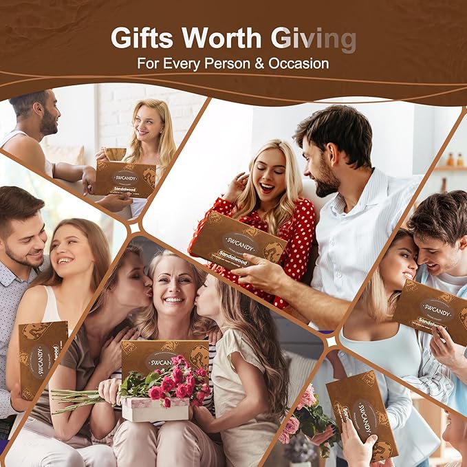 Aromatherapy Shower Steamers Birthday Day Gifts Sandalwood - Swcandy 8 Pcs Bath Bombs Birthday Gifts for Women, Shower Bombs with Essential Oils, Relaxation Home SPA for Women Who Has Everything