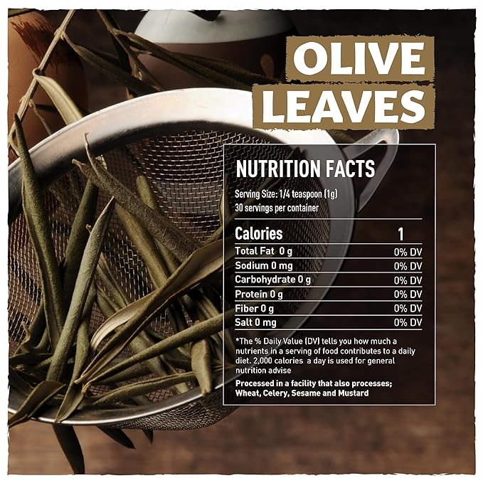 Eastanbul Olive Leaf, 2.82oz, Olive Leaf Loose Tea AKA Te De Hojas De Olivo, from Turkish Mediterranean Trees, Caffeine-Free, Natural, Vegan, Gluten Free, Non GMO