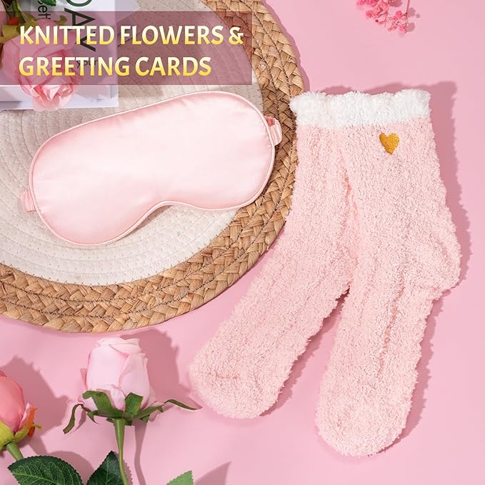 Birthday Gifts for Women, 12pcs Happy Birthday Gift Basket for Women Unique Gifts Set Ideas Relaxing Birthday Box w/ Blanket for Her Mom Best Friends Female Sister Her Friendship(pink)