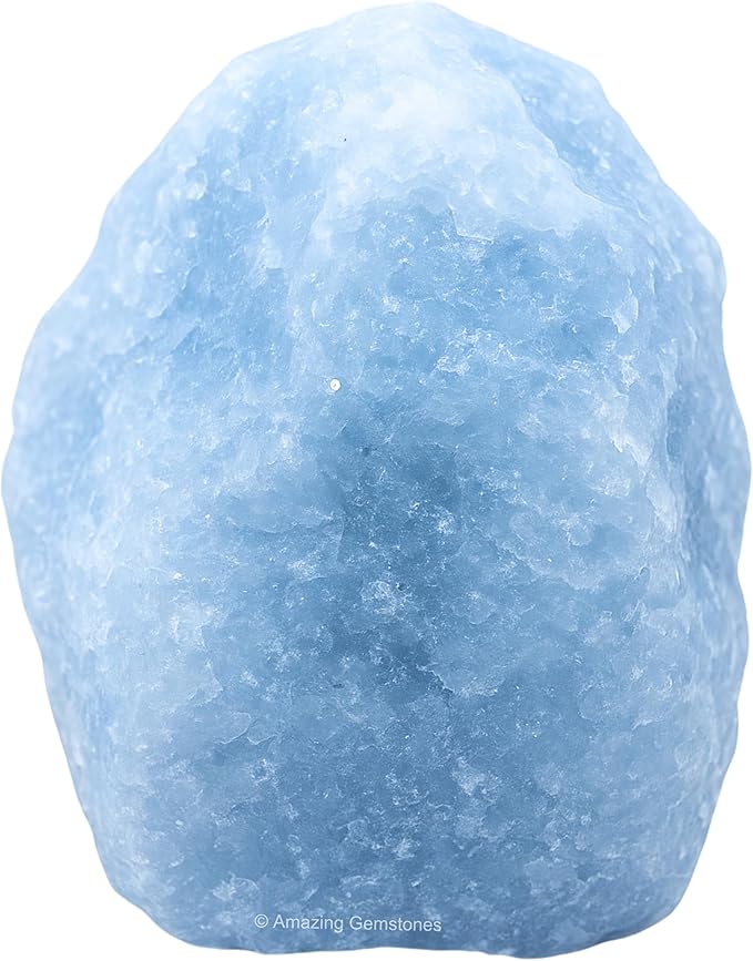 Amazing Gemstone Blue Calcite Crystal for Sleep Raw Crystals and Healing Stones, Natural Rocks for Tumbling - DIY Raw Stones and Crystals, 2 Pieces