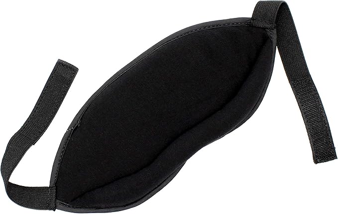 Dream Essentials Opulence Micro Plush Sleep Mask with Earplugs and Pocket in Front of mask - Black Velvet