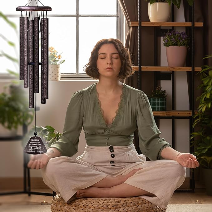 Daughter Gifts from Mom Dad, Daughters Birthday Gifts, Daughter 32” Wind Chimes for Birthday Graduation Christmas Valentines Mothers Day