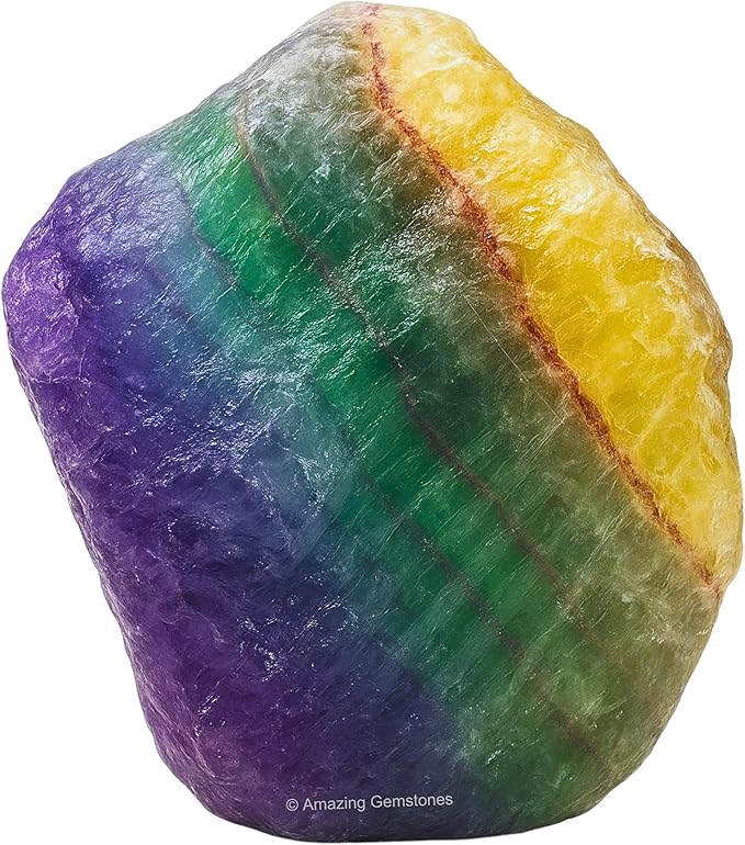Amazing Gemstone Fluorite Raw Crystals and Healing Stones, Natural Rocks for Tumbling - DIY Raw Stones and Crystals, 2 Pieces