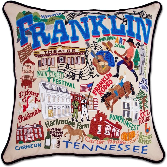 Catstudio Franklin Embroidered Decorative Throw Pillow