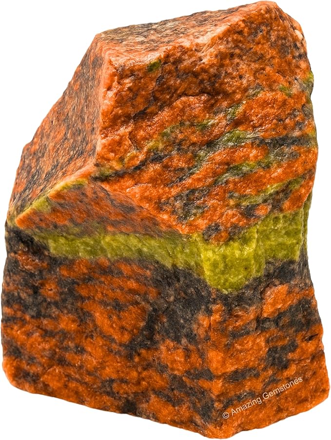 Amazing Gemstone Unakite Raw Crystals and Healing Stones, Natural Rocks for Tumbling and DIY Raw Stones and Crystals (5 Pieces)