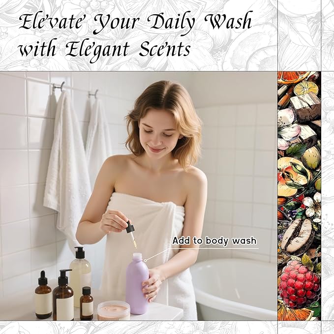 HIQILI Cherry Whispers‌ Fragrance Oil for Soap, Candle Making, Inspired by E.scd Cherry in-t.Air, Wool Dryer Balls, Home Luxury Scents for Laundry & Bathroom Use - 1 Fl Oz