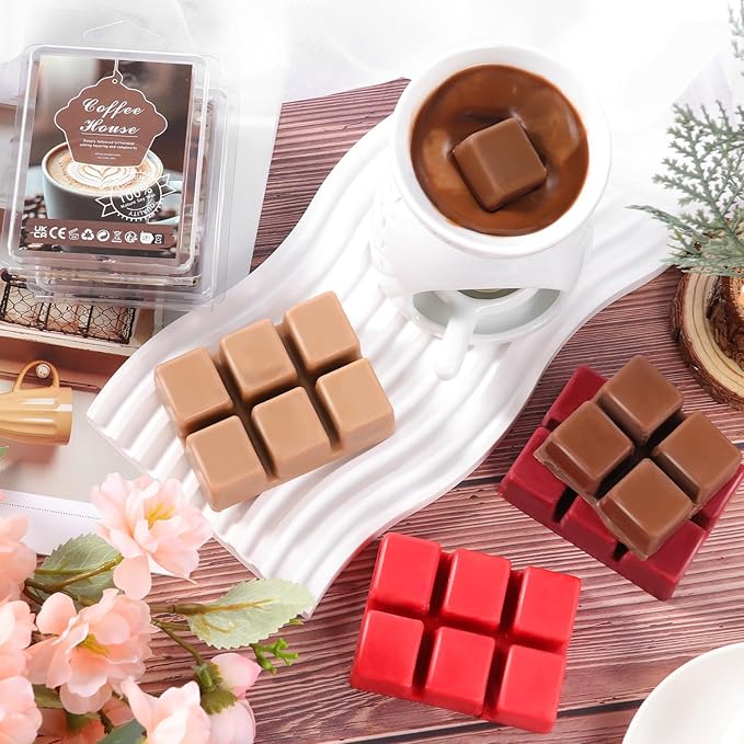 Fall Scented Wax Melts Cubes Strong Scent Soy Scentsy for Wax Warmer Jelly Melts Set Honey Bloom Vanilla Cream Sweet Bean Coffee Strawberry Citrus Grove Apple Pie (Sweet Afternoon)