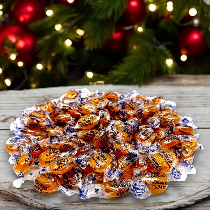 Sugar Free Butterscotch Gourmet Hard Candy-Keto Friendly- Premium Quality 1.5 lbs, Delicious Taste Individually Wrapped Butterscotch Candy-Ideal Diabetic & Gluten Free(24 oz)