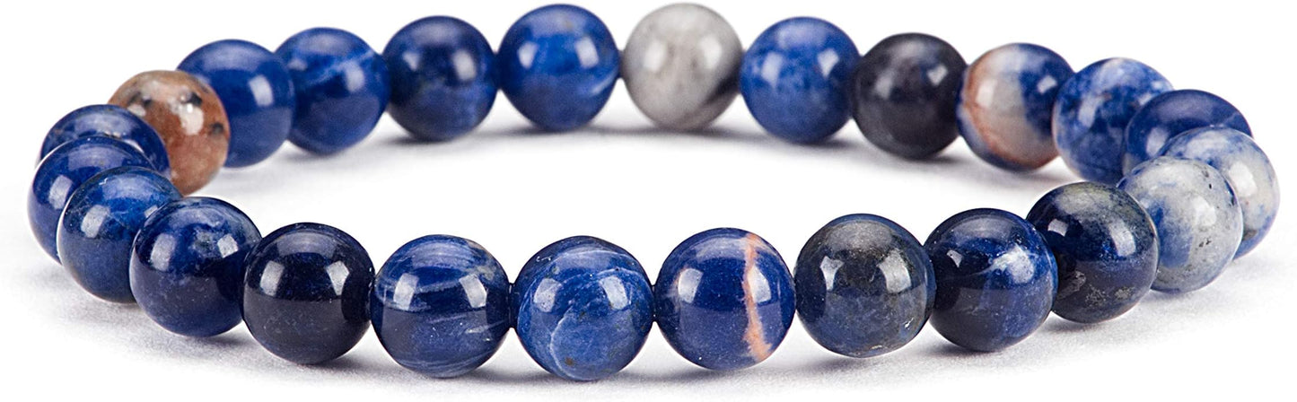 Cherry Tree Collection - Small, Medium, Large Sizes - Gemstone Beaded Bracelets For Women and Men - 8mm Round Beads