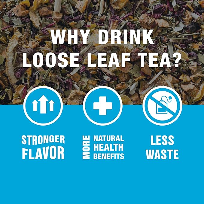 Tiesta Tea - Palm Beach Punch, Loose Leaf, Fruit Punch Herbal Tea, Caffeine-Free Tropical Blend with Apple, Carrots & Orange, Brew Hot or Iced, 4oz Refillable Tin, 50 Cups