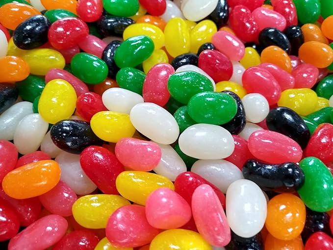Jumbo Assorted Spiced Jelly Beans - 2 lbs of Fresh Delicious Extra Large Licorice Sassafras Peppermint Clove Cinnamon Spearmint Jelly Beans