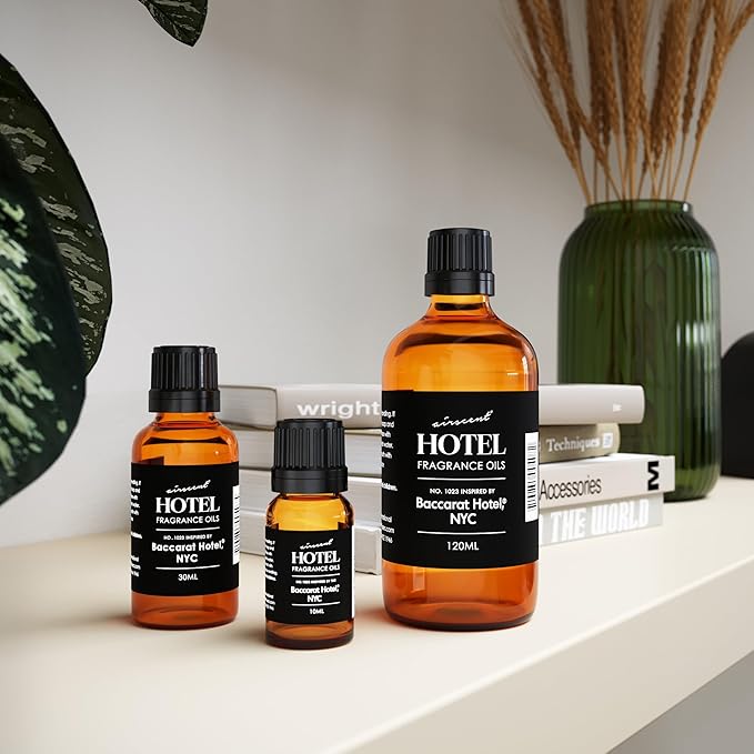 AirScent Hotel Diffuser Oil No. 1023 Inspired by The Baccarat Hotel Scent - Love Affair Fragrance Oil for Ultrasonic and Waterless Diffusers and Crafting - 10 mL, 0.34 fl oz Glass Bottle with Dropper